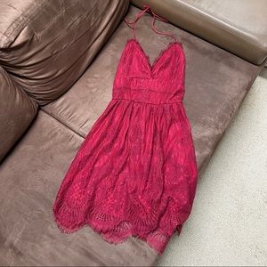 Cherry Red Lace Dress